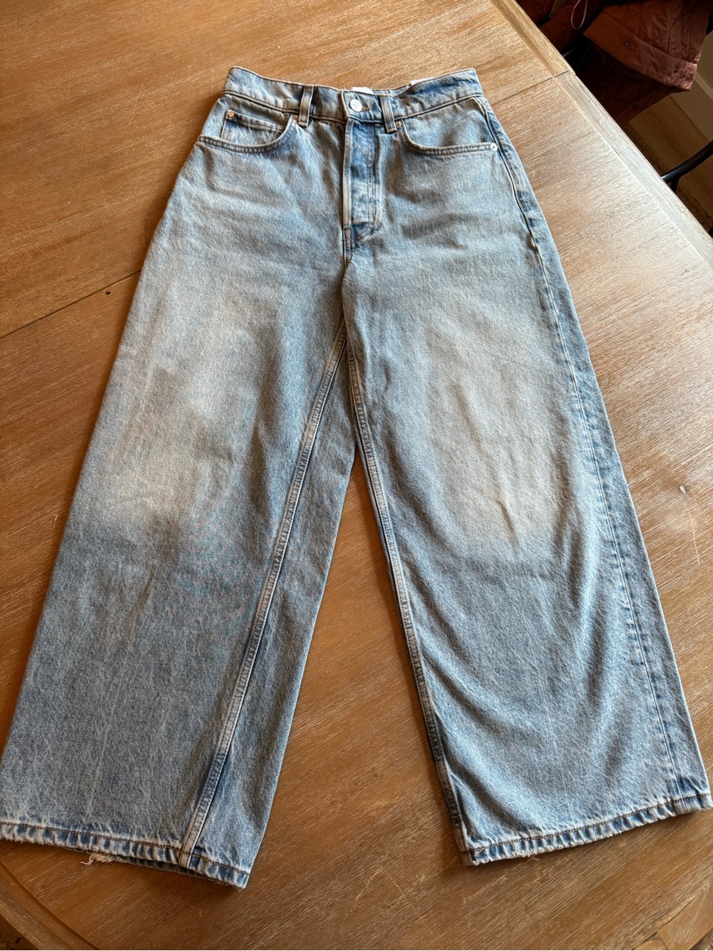 Anine Bing Light Blue Wide-Leg Denim Jeans